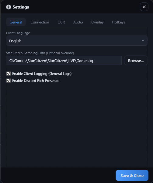 General Settings Tab