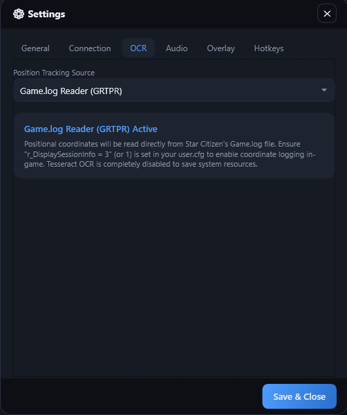 OCR Settings Tab
