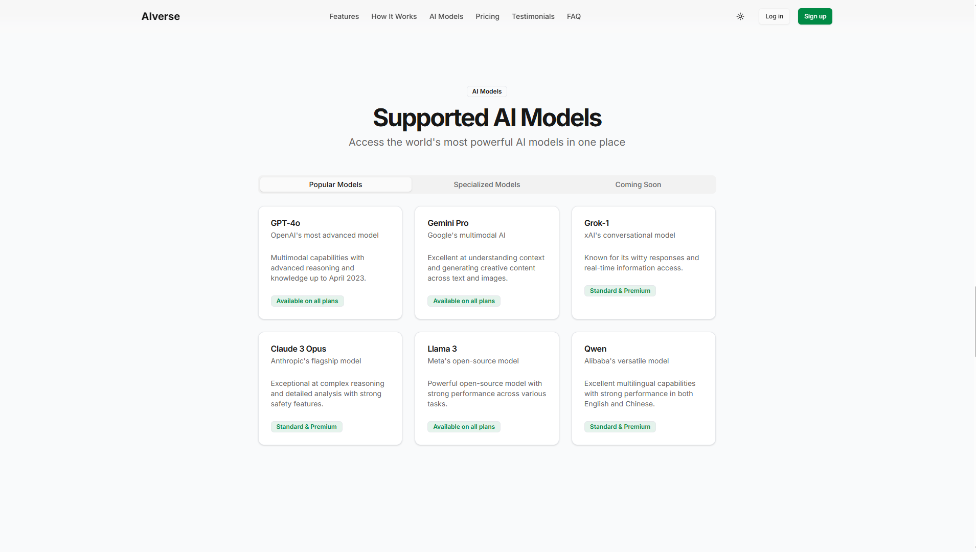 Supported Models