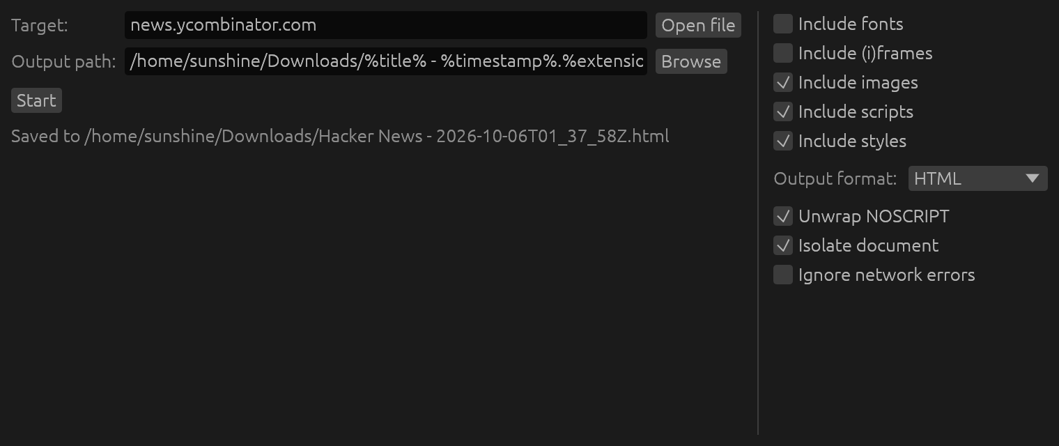 Monolith GUI screenshot