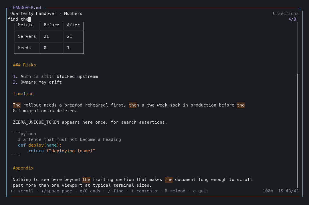 Search highlighting every match