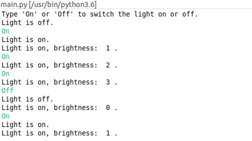 Light switch console application