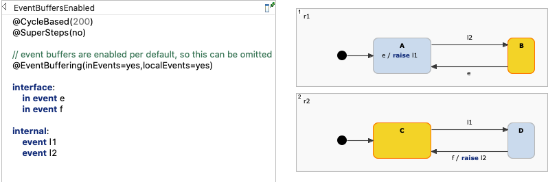 Event buffering enabled, step 3