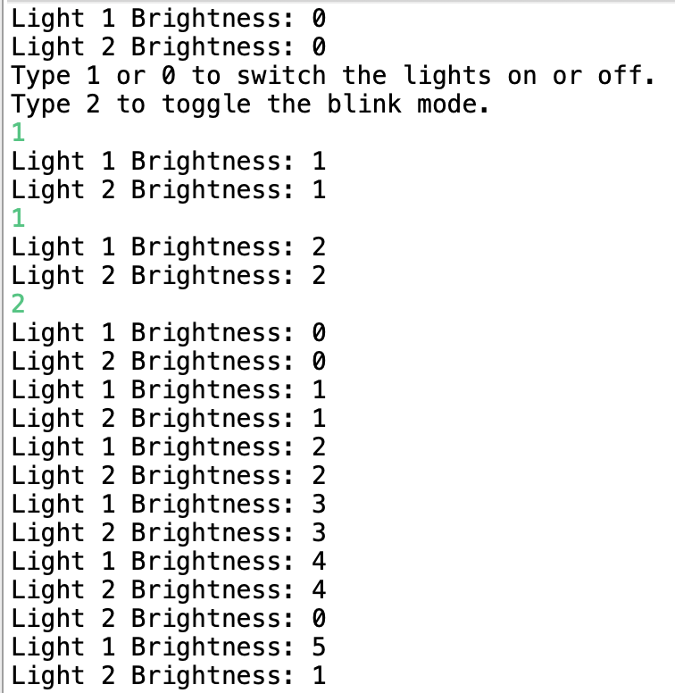 Light switch console application