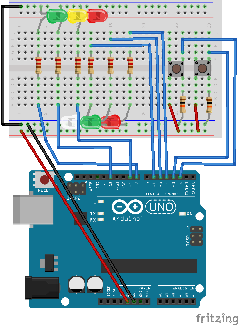 The circuit needed for the project