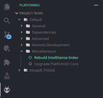 Menu rebuild intellisense