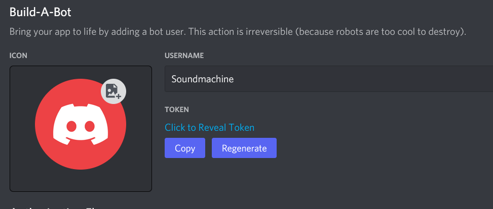 Get token for bot