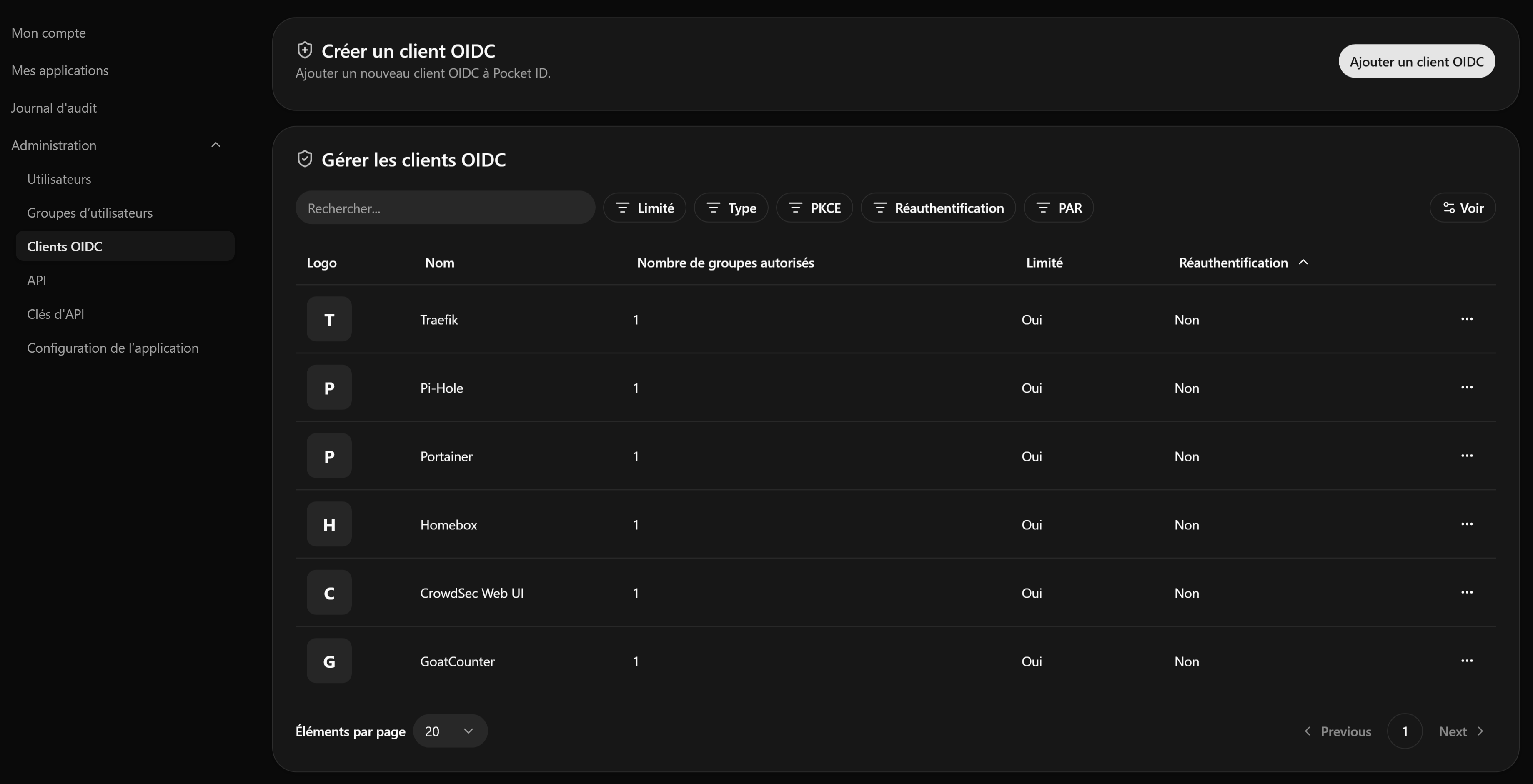 PocketID screenshot