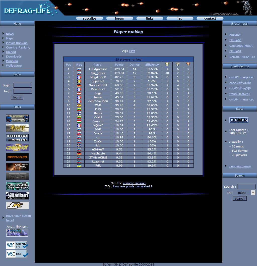 Defrag-Life website screenshot