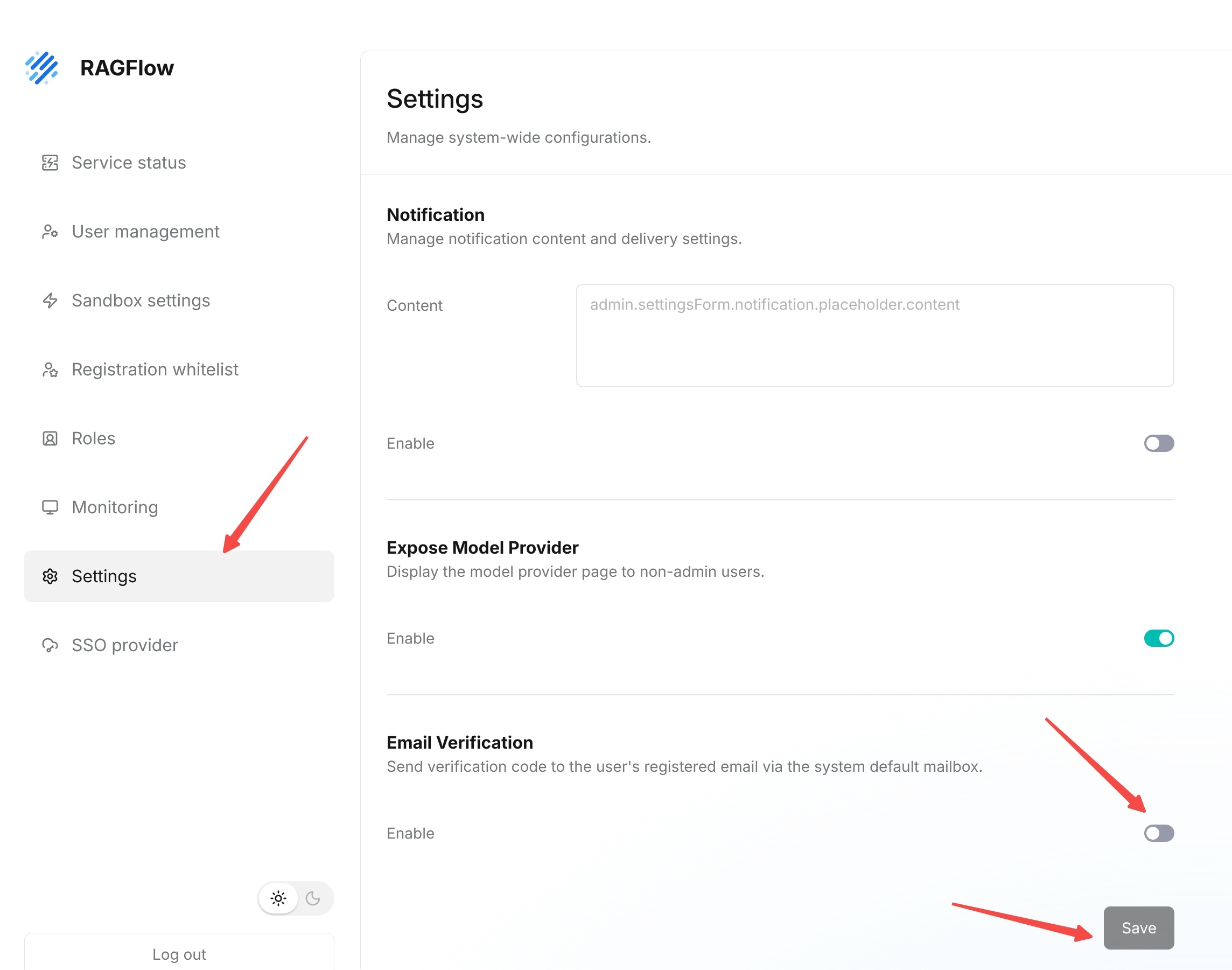 Enable Email Verification