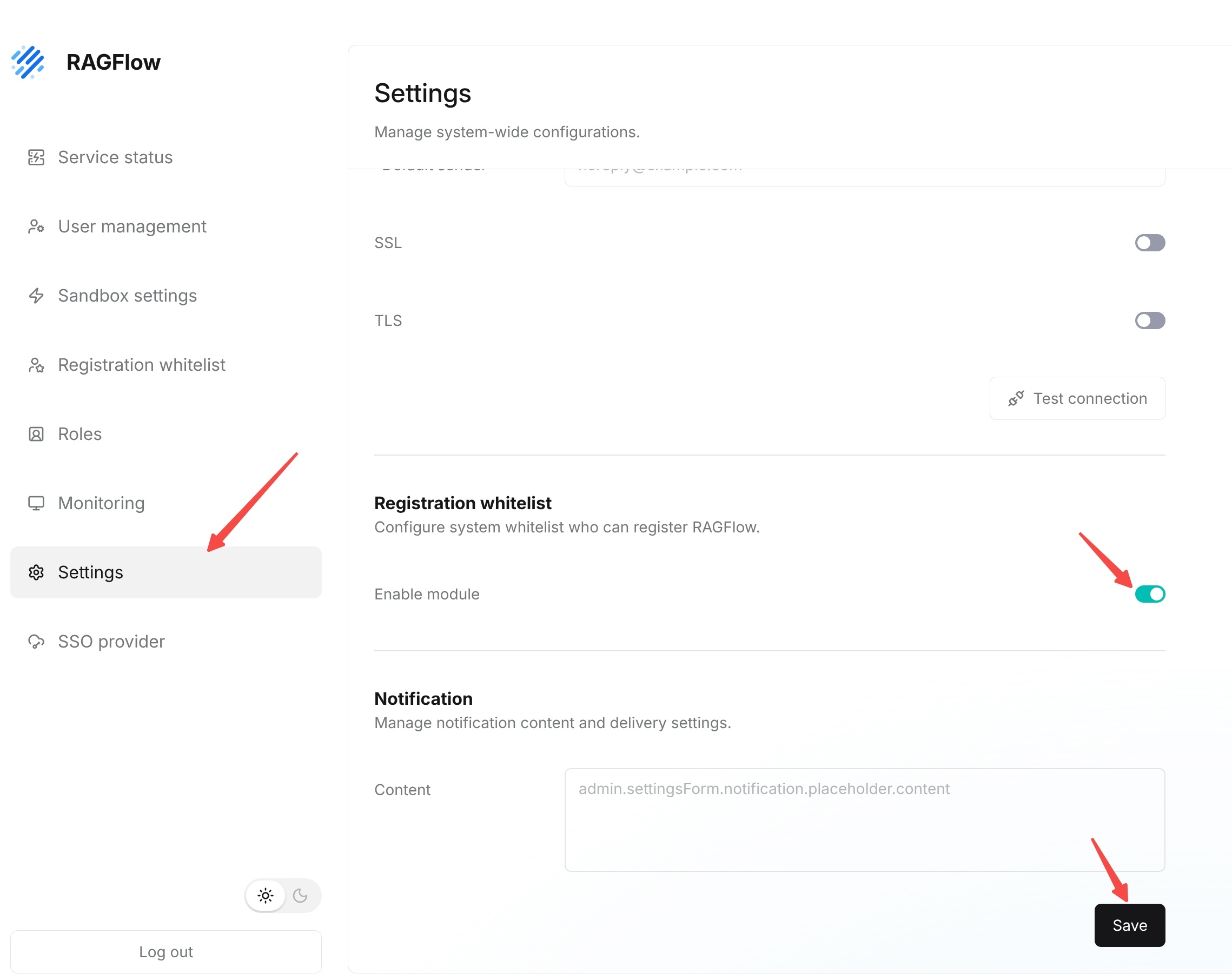 Enable Registration Whitelist