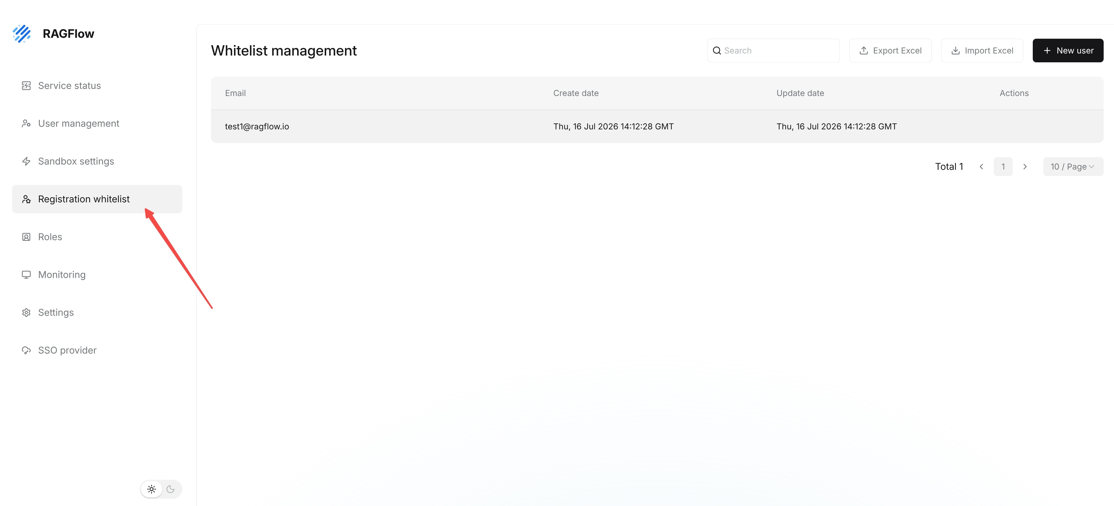 Enable Registration Whitelist