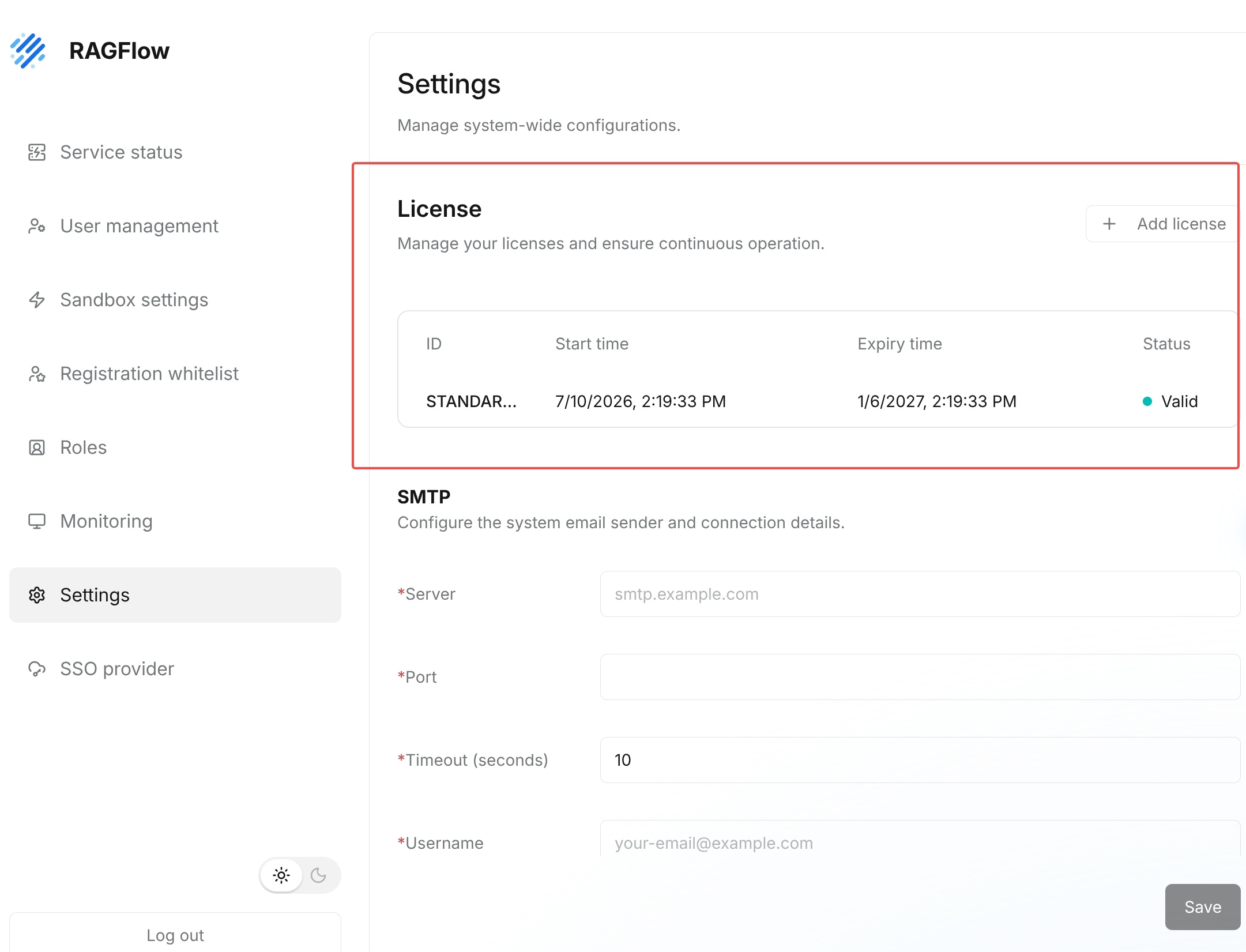 Manage Licenses