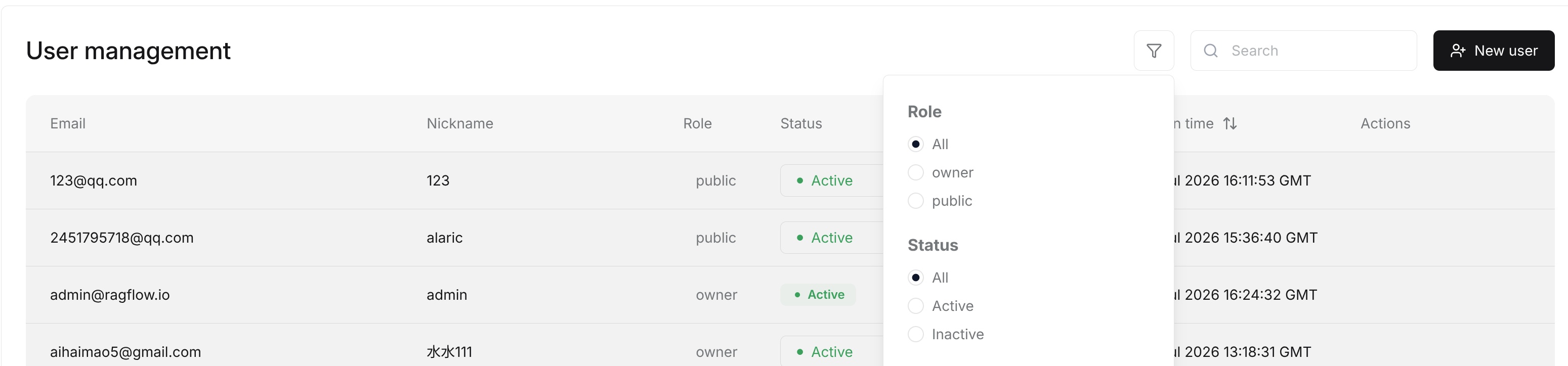 View And Search Users