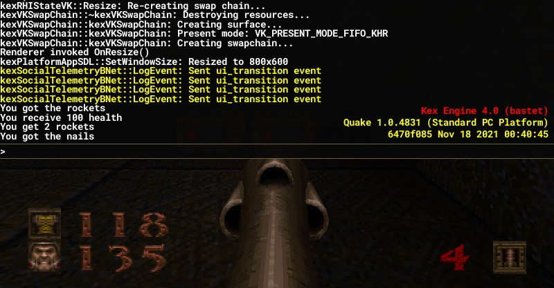 Quake Console Screenshot