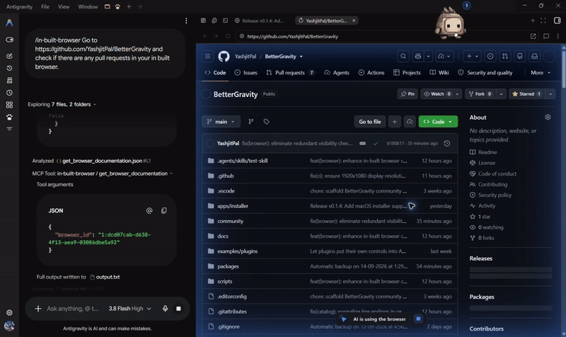 In-Built Browser and Computer Use