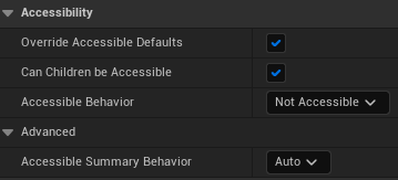 Accessibility Fields Overview