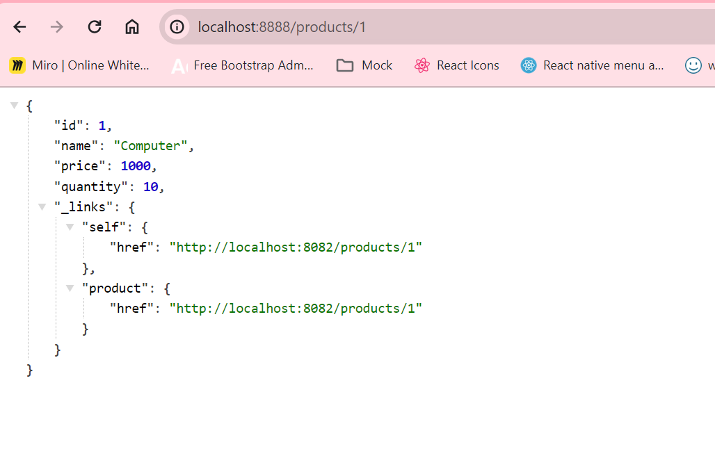 Gateway test with the /products paths