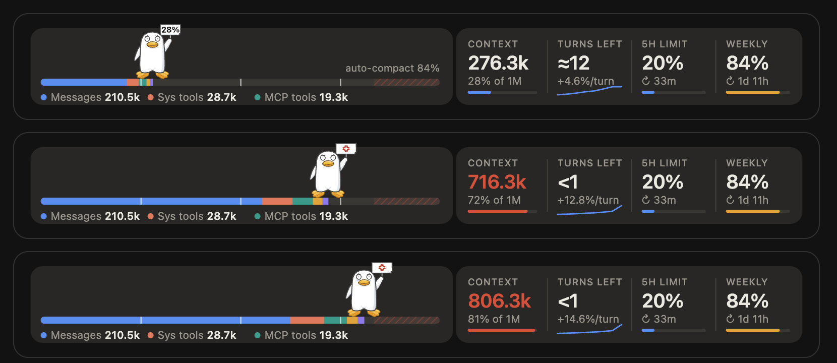 The same band, dark theme