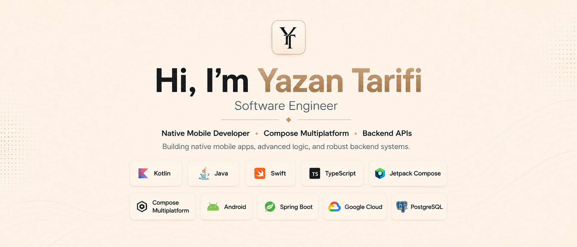 Yazan Tarifi GitHub Banner