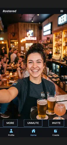 Rostered welcome screen