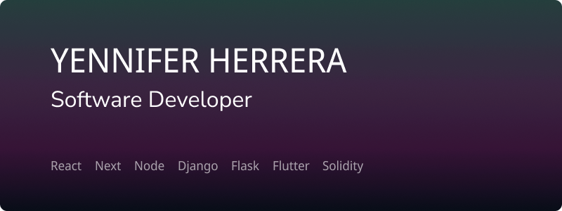 Yennifer Herrera, Software developer