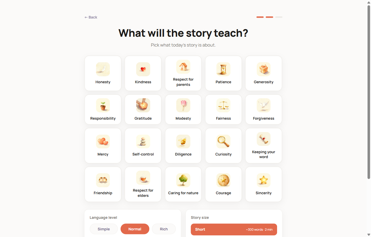 What will the story teach?