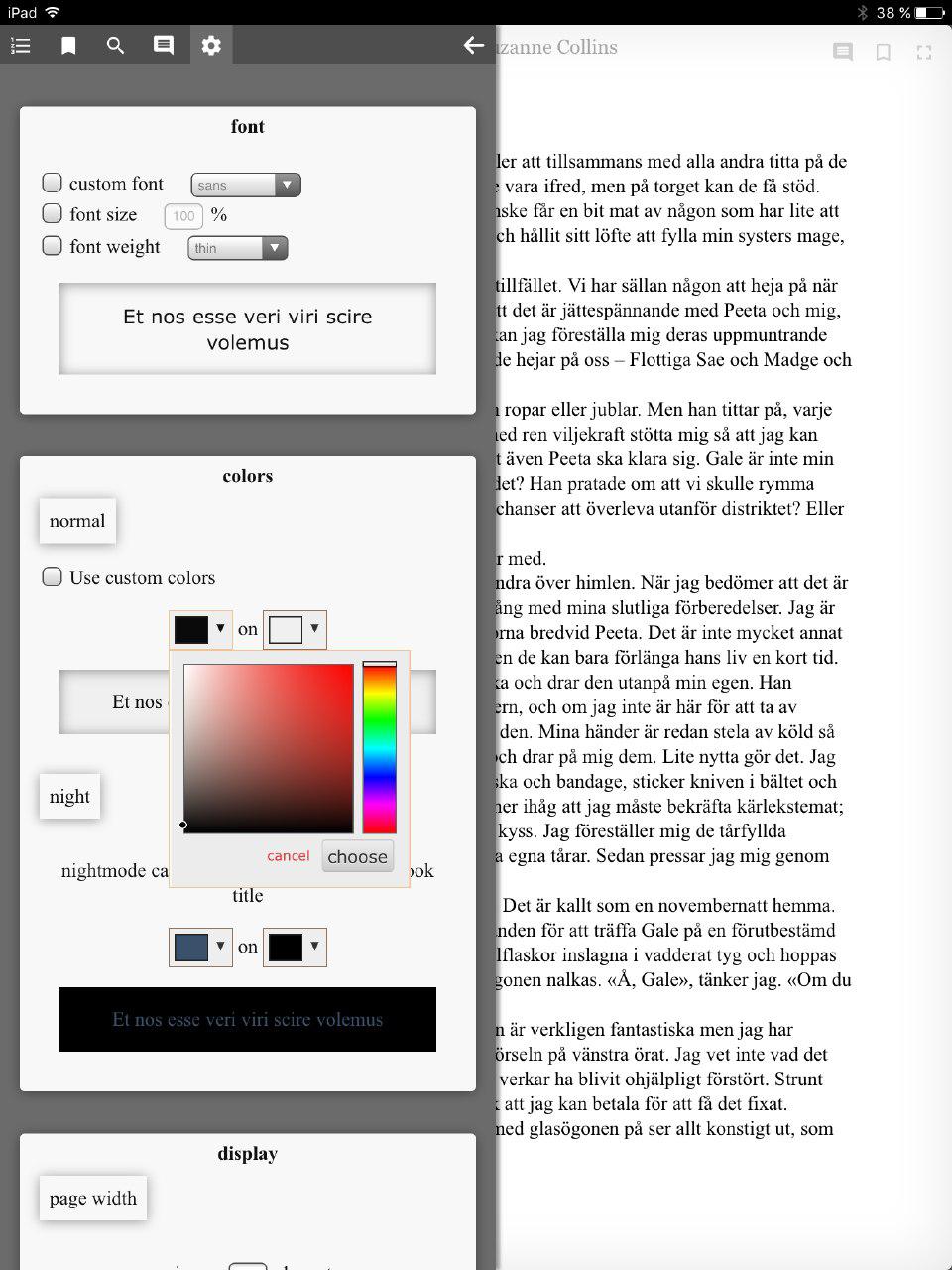 Day mode color selector
