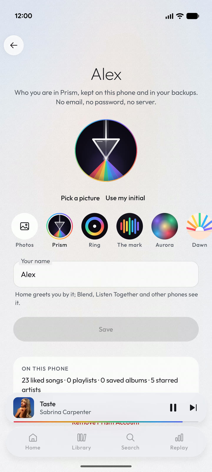 Prism Account