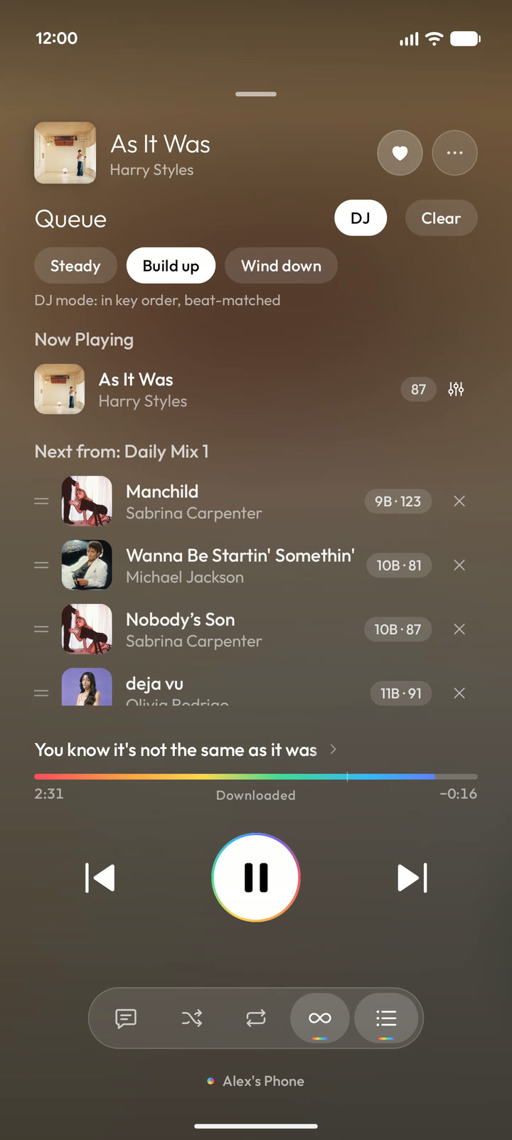 DJ mode in the queue