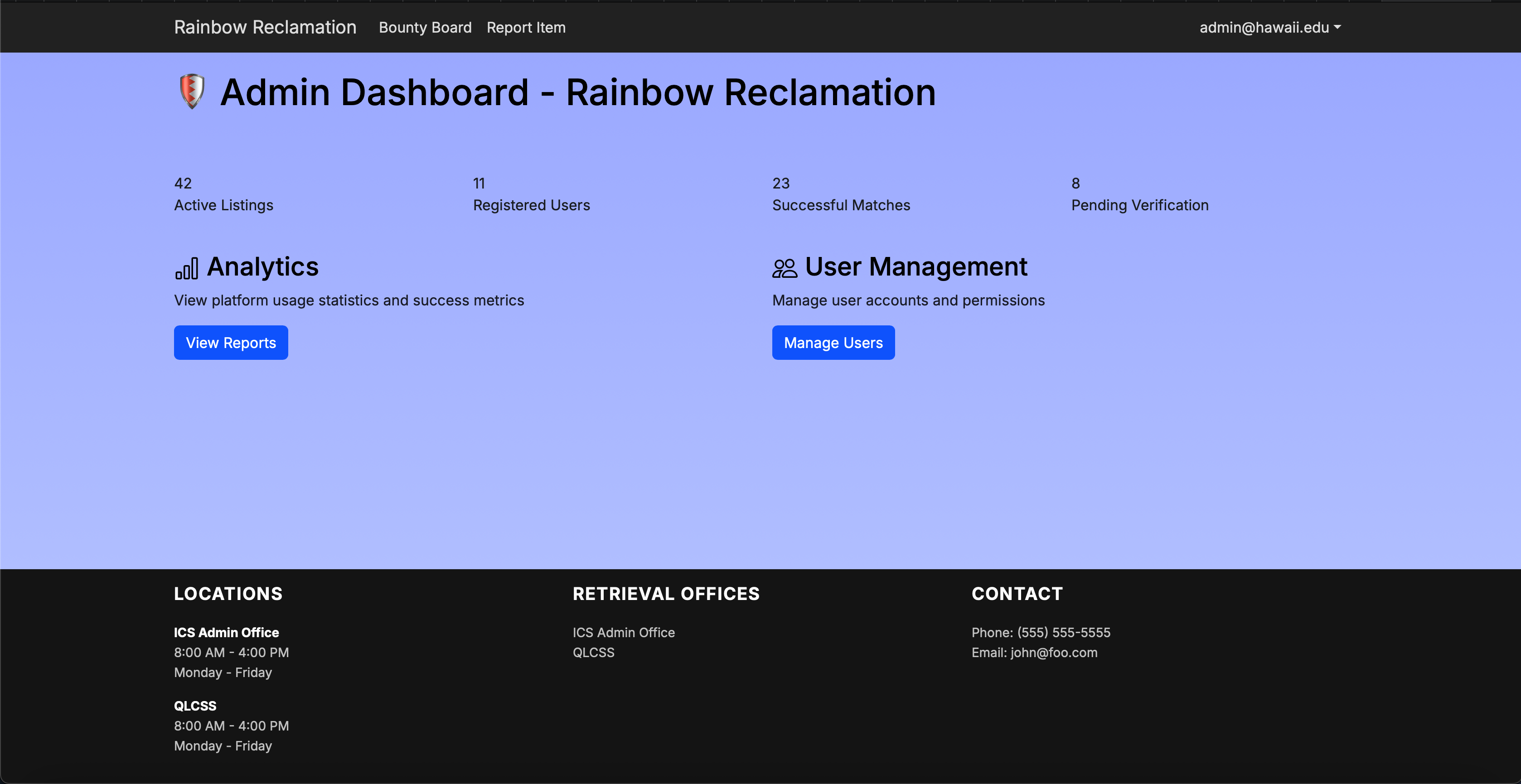 Admin Dashboard
