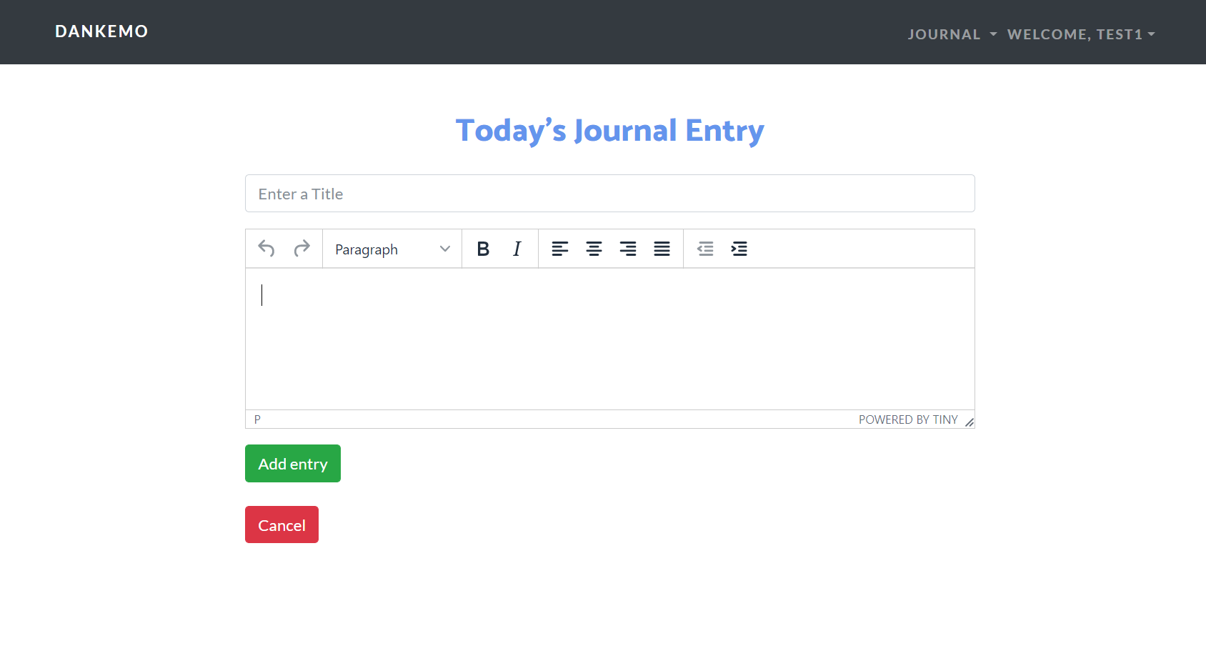 Add Entry