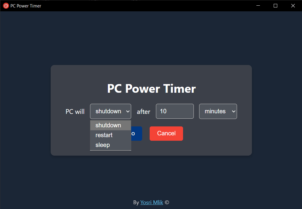 PC Power Timer Screenshot 1