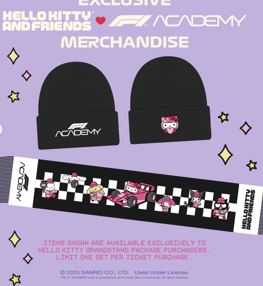 Hello Kitty x Las Vegas F1 Hat & Scarf Set