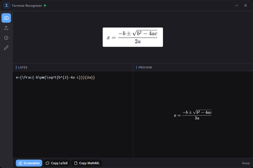 GitHub - Yu-Zhuohang/MathOCR: Math formula OCR tool - screenshot to ...