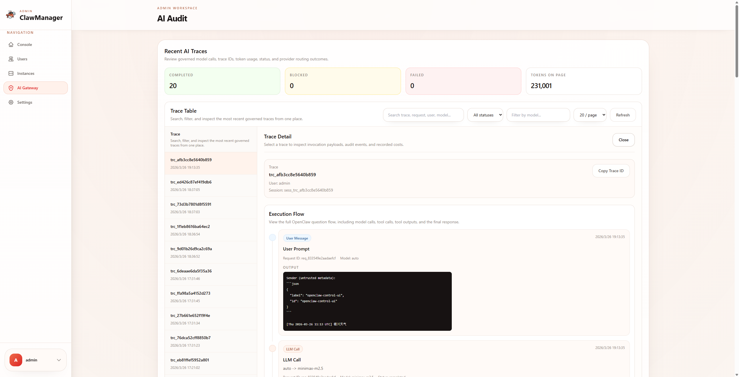 ClawManager AI Gateway