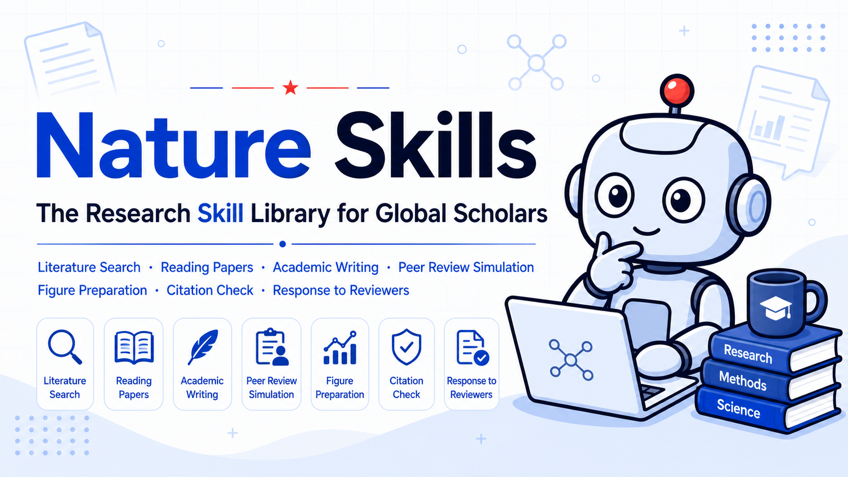 Nature Skills: Reusable Research Skills for AI Scholars