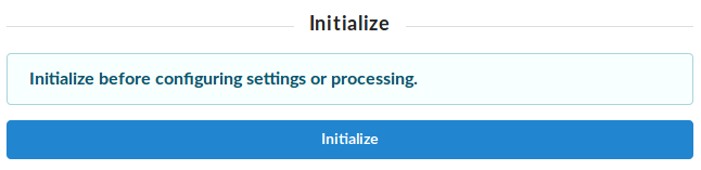 Initialize