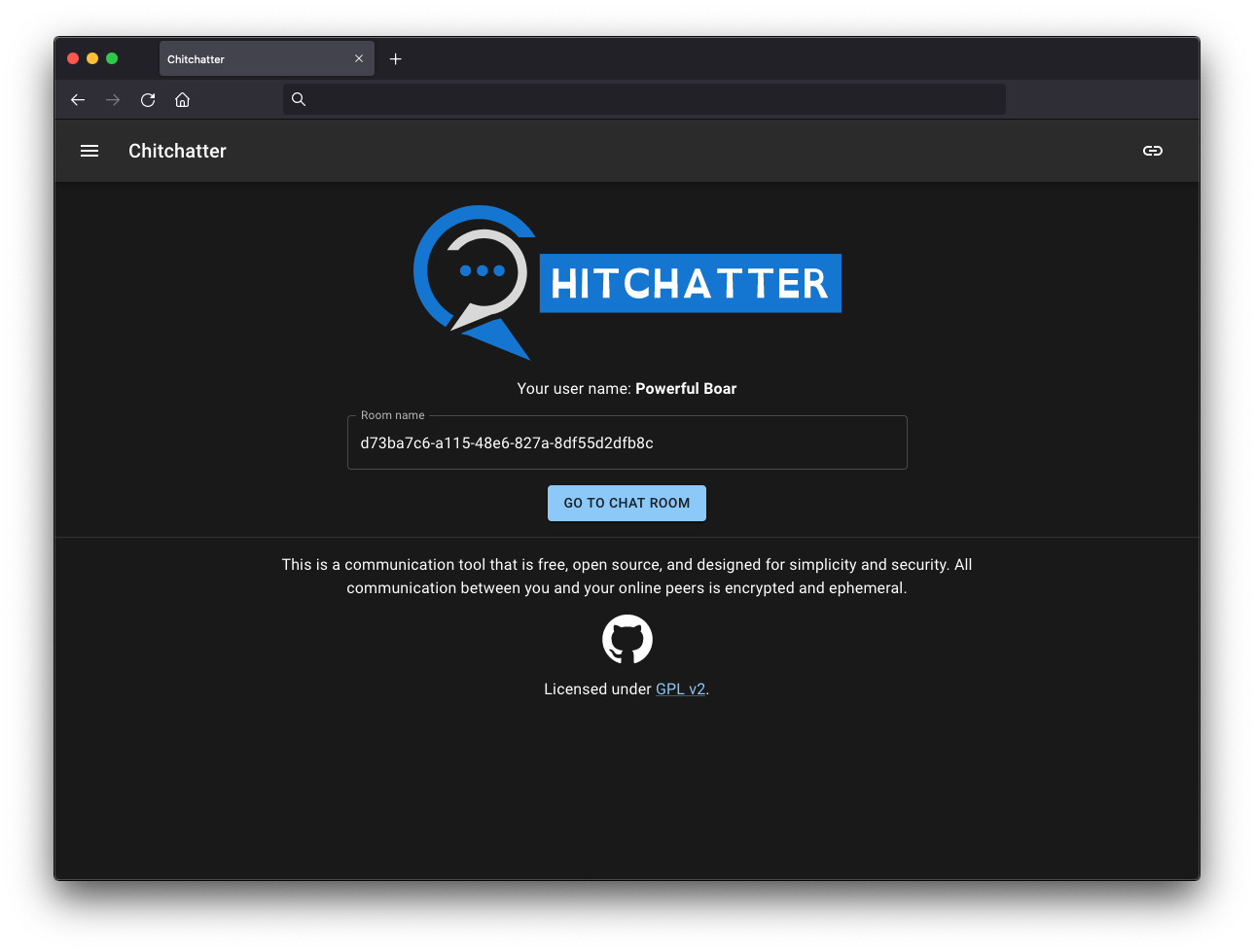 Screenshot of Chitchatter