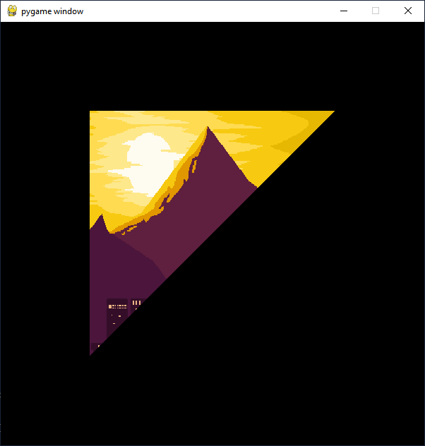 A triangle in the scene