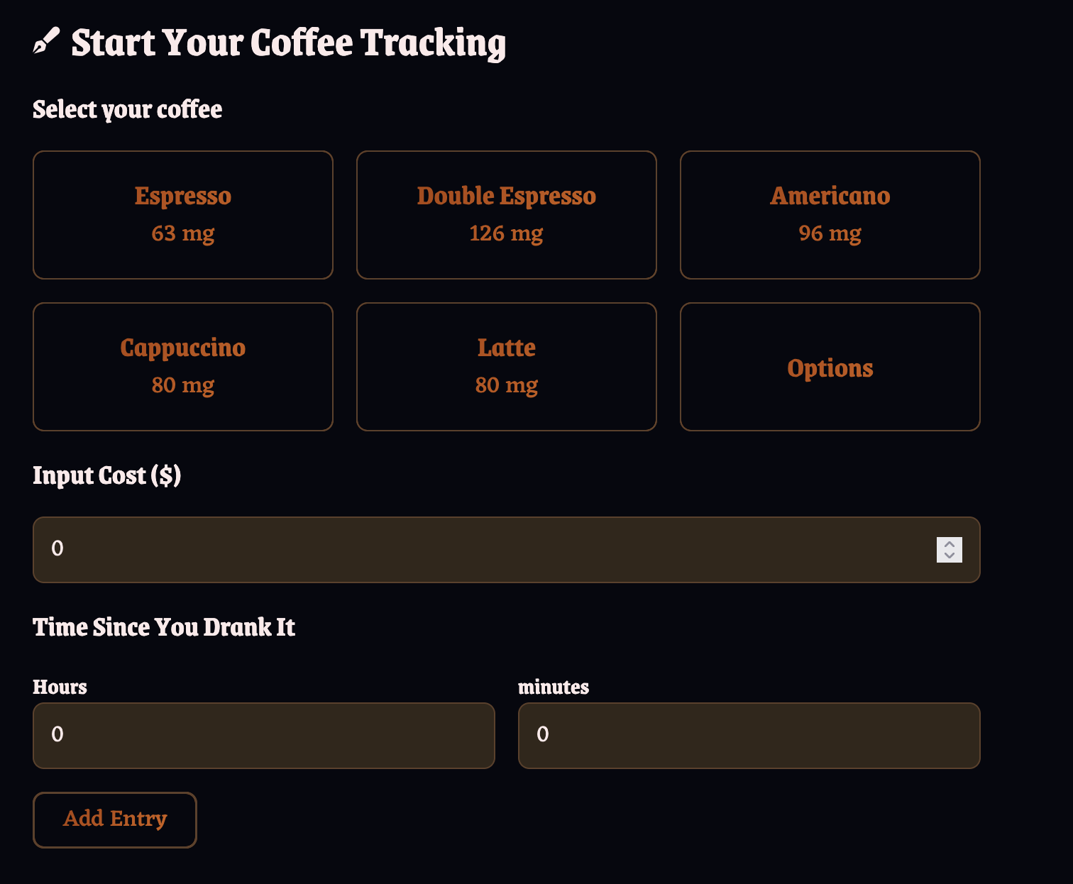 GitHub - Z-243/koffi-sips: Coffee Tracking App w. React.JS CSS ...