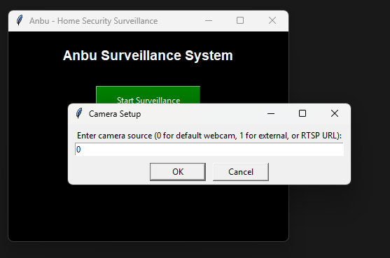 Anbu Surveillance camera setup