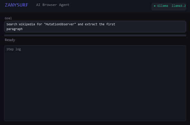 ZANYSURF demo