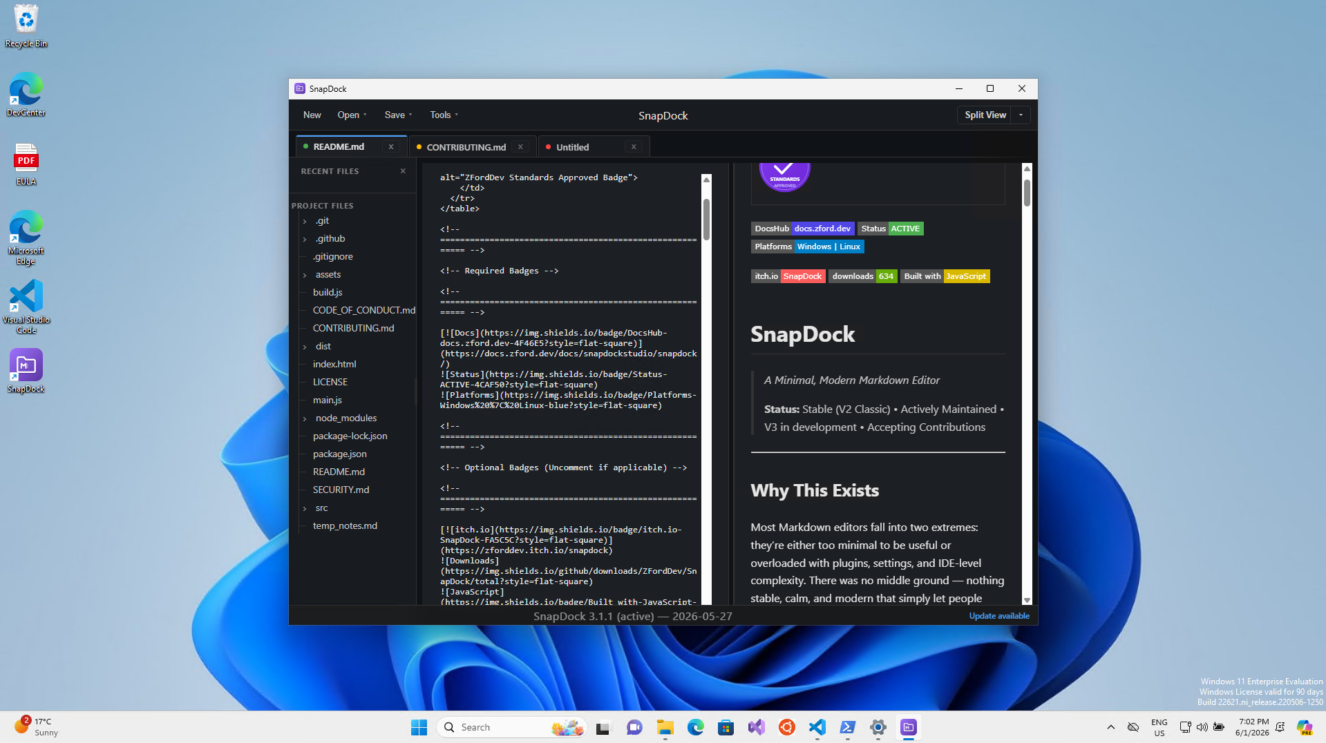 SnapDock Dark Theme