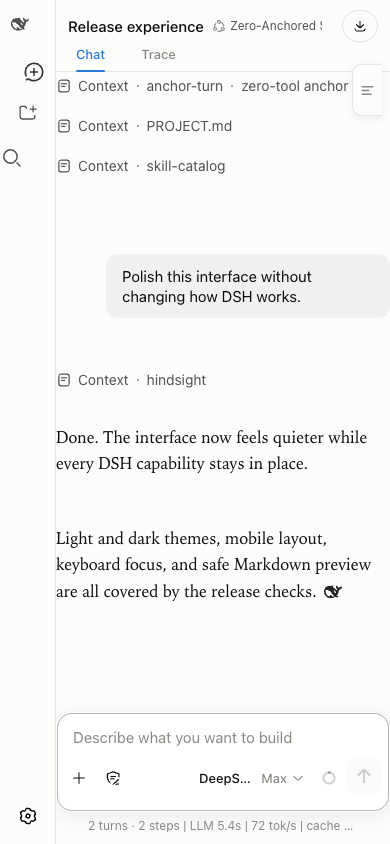 Ivory conversation view at a 390 pixel mobile viewport