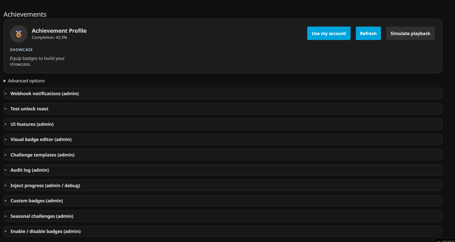 Admin panel