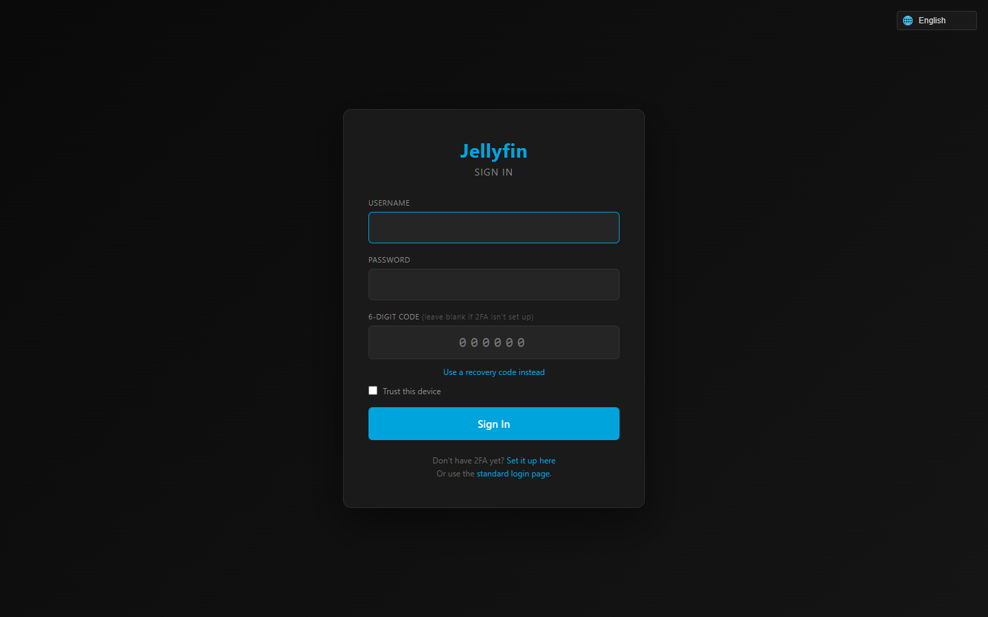 2FA login portal