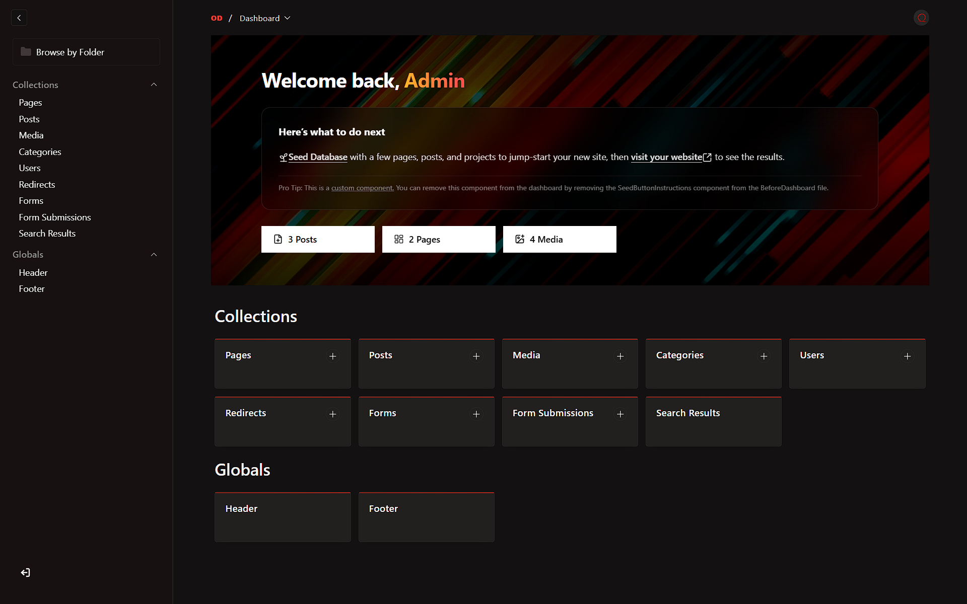 Admin Dashboard Preview