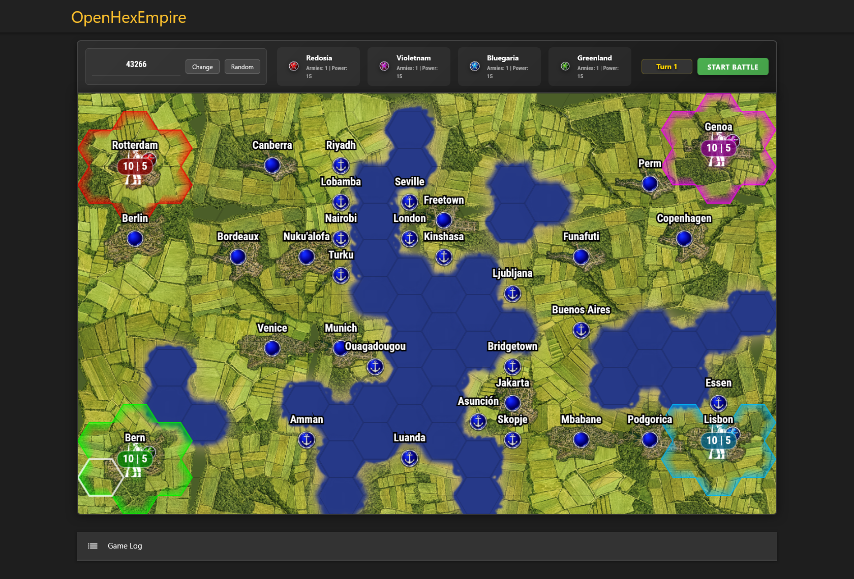 OpenHexEmpire Gameplay Screenshot