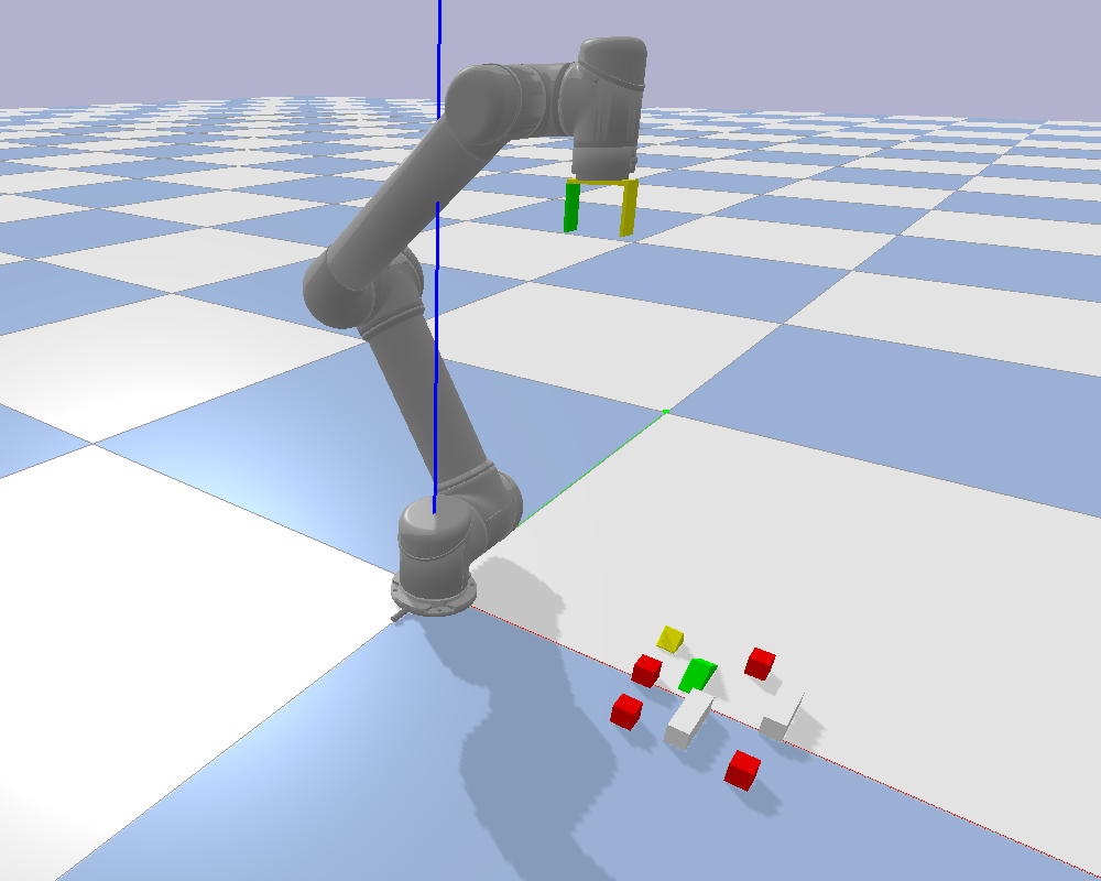 Image of our simulated block stacking setup